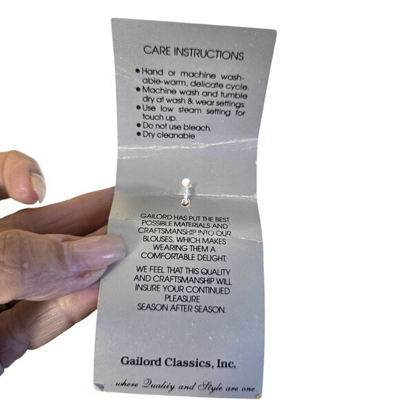 80s Gaylord 12 Blouse Feminine Romantic Flowy Dainty Whimsical Cowl Neck Vintage - Picture 6 of 10